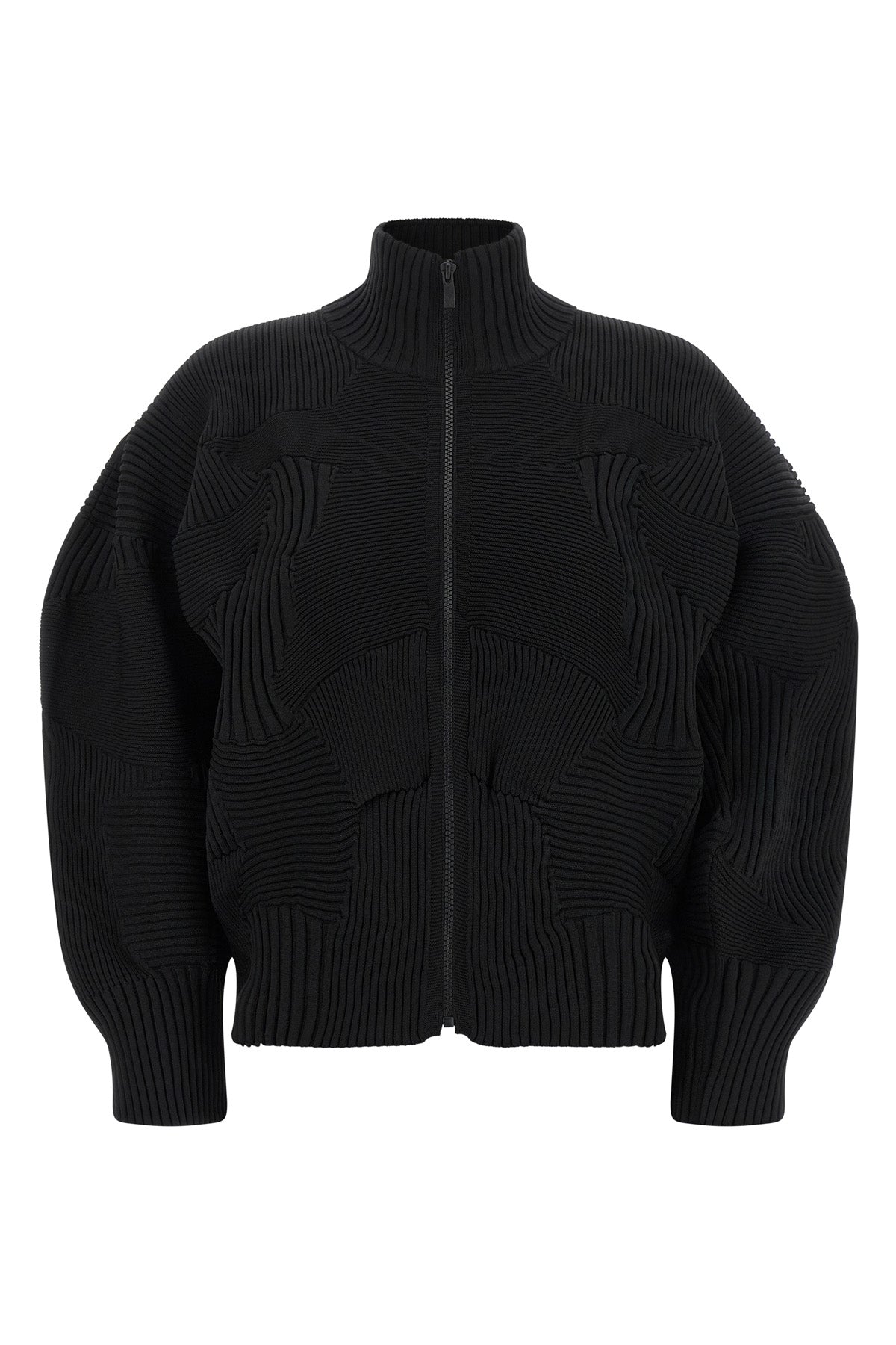the kone kone issey miyake jacket redefines volumes through a complex textile