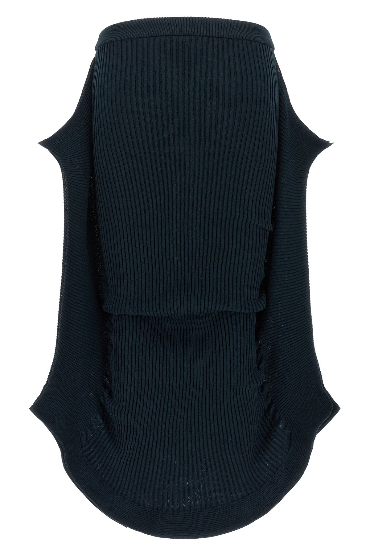 the skirt issey miyake prance redefines the volumes through a rigorous three-d