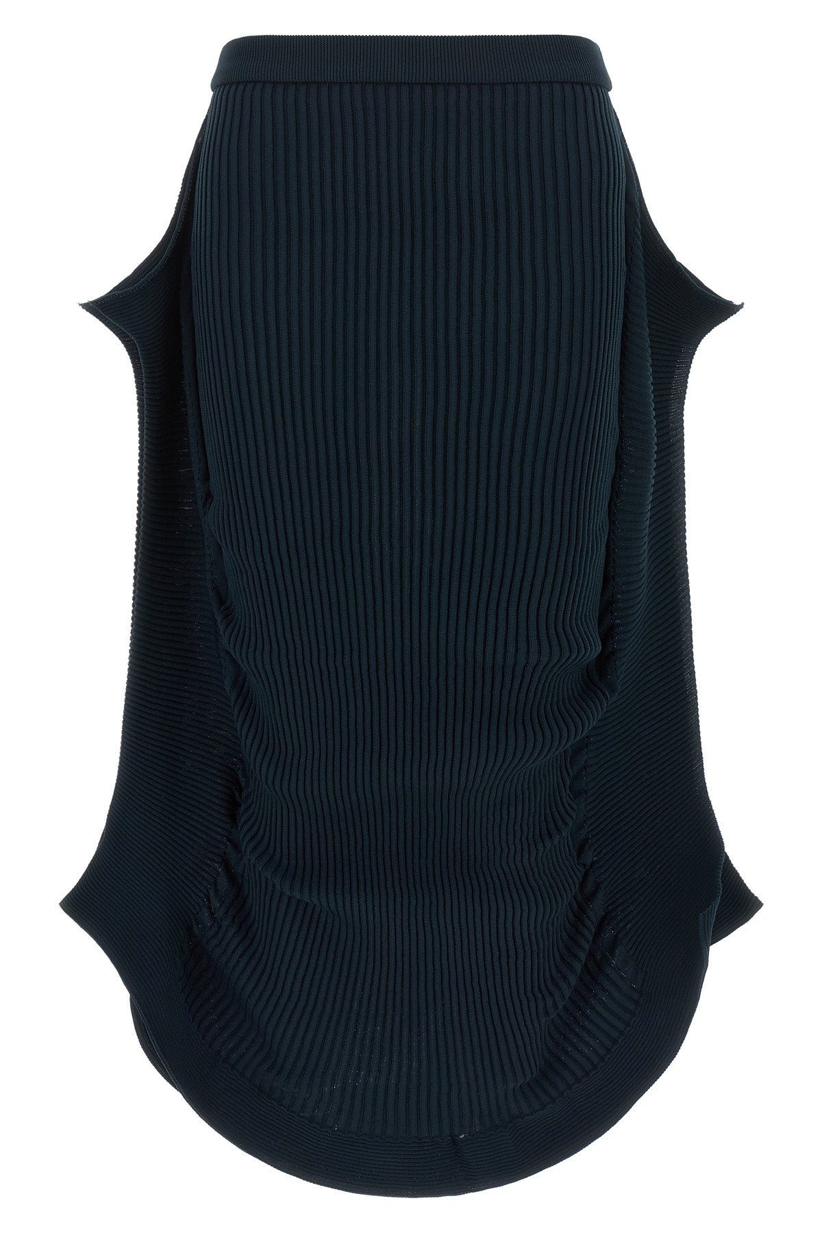 the skirt issey miyake prance redefines the volumes through a rigorous three-d