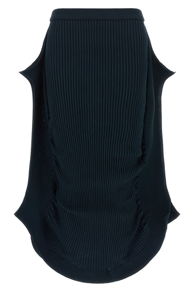 the skirt issey miyake prance redefines the volumes through a rigorous three-d