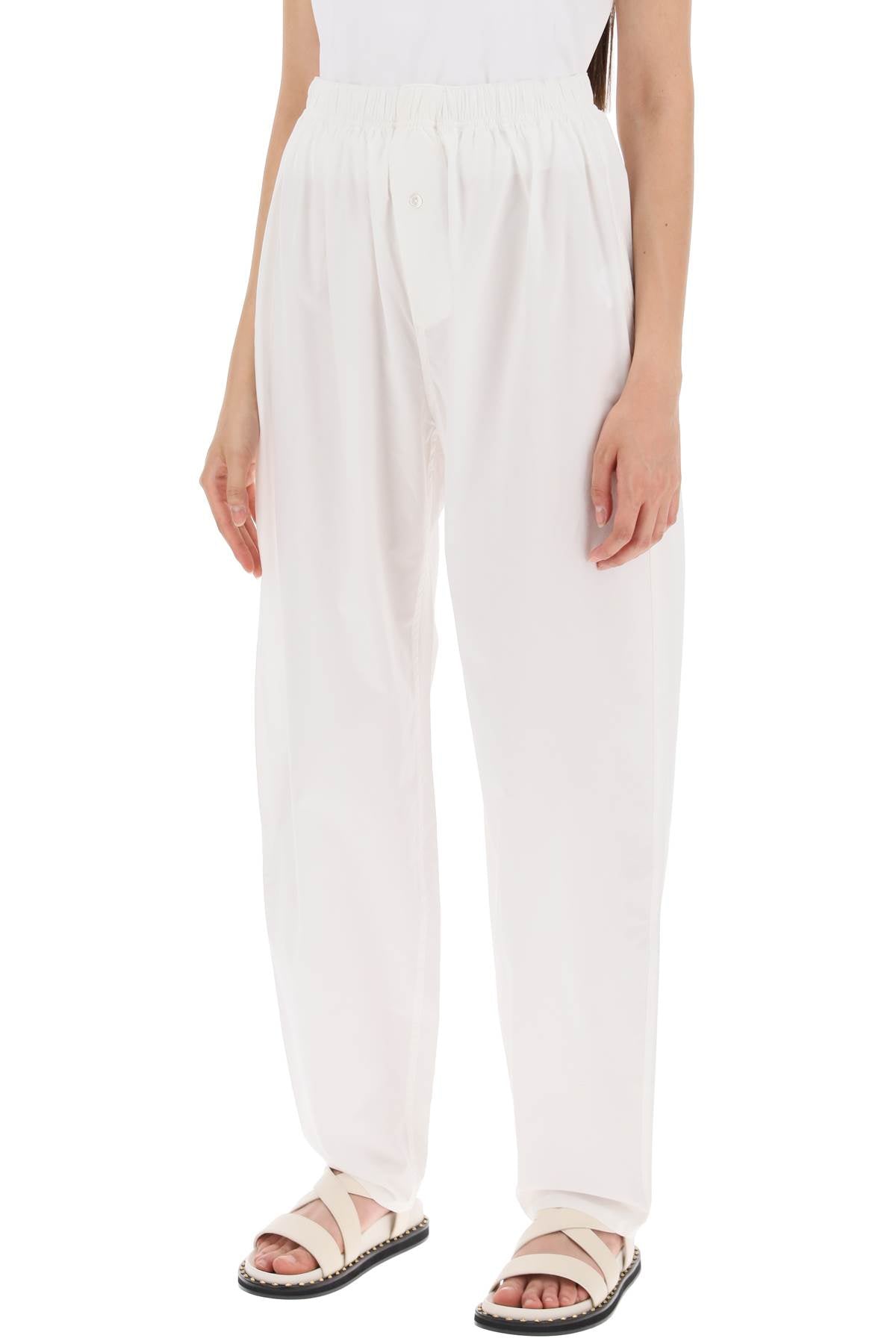 the nicola boxer poplin pants in