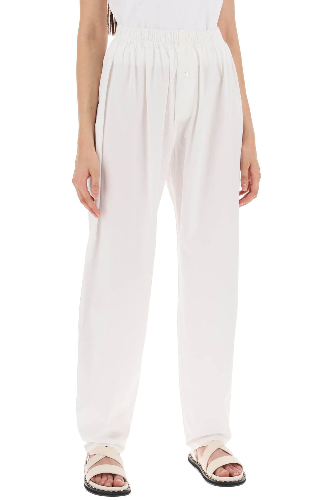 the nicola boxer poplin pants in