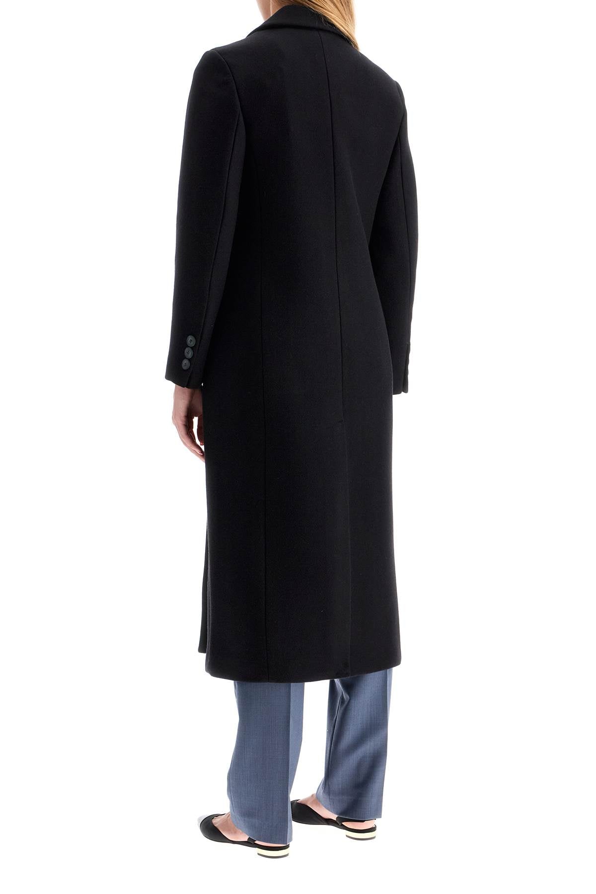 cayenne double-breasted wool coat