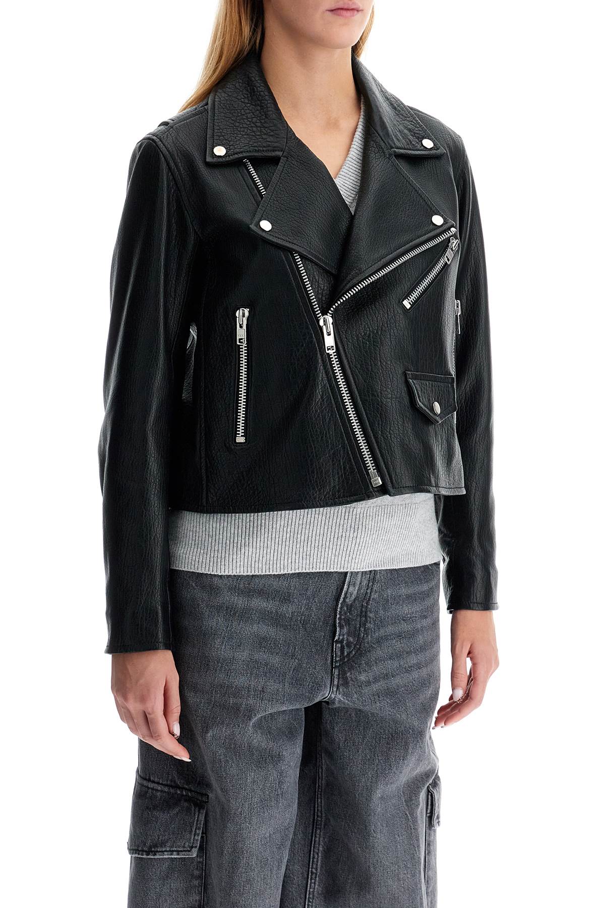 lenny sue leather biker jacket