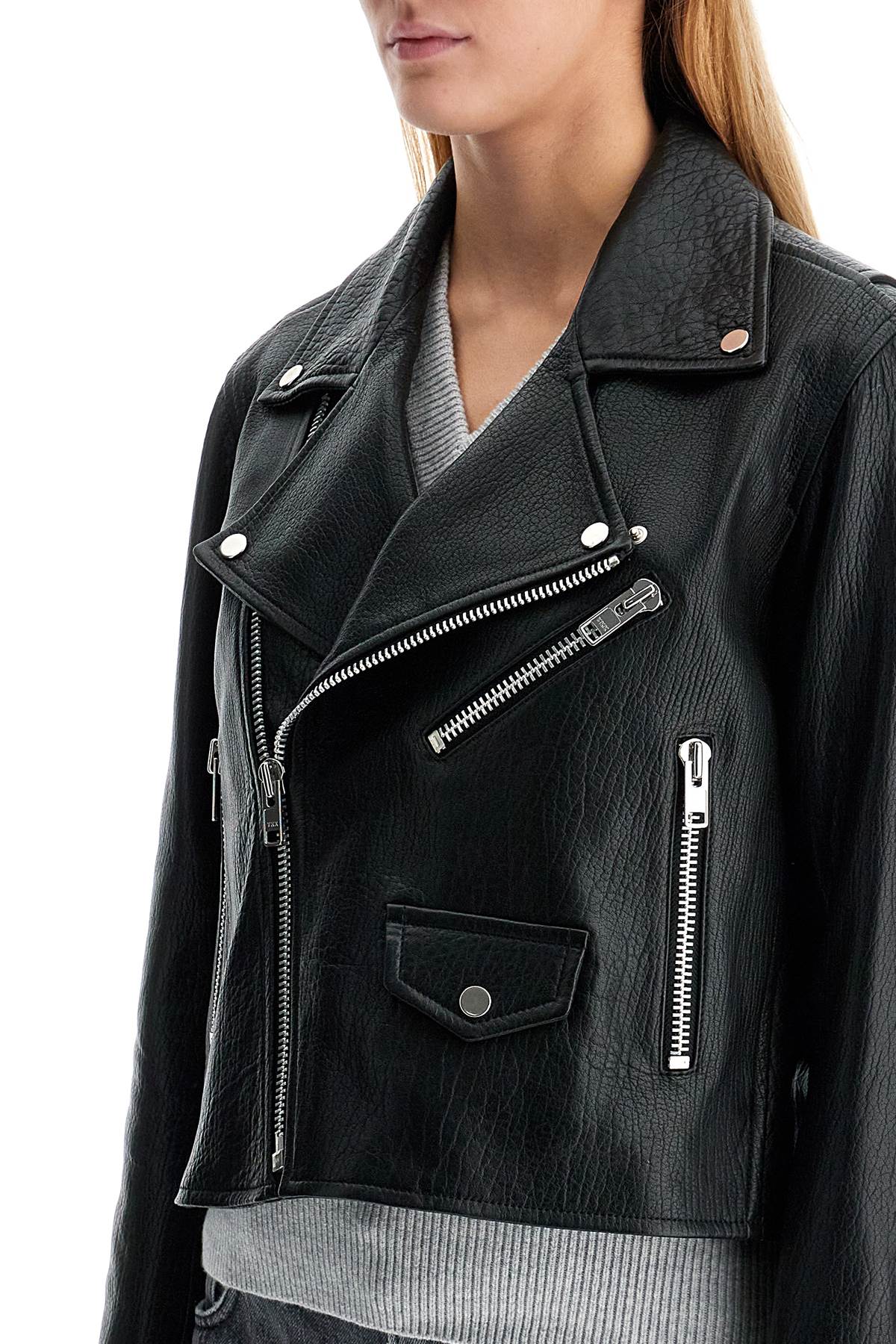 lenny sue leather biker jacket