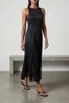 iraka silk twill midi dress