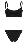 the hunza g iris bikini redefines beachwear aesthetics through an essential silh