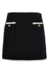 viscose blend crepe skirt