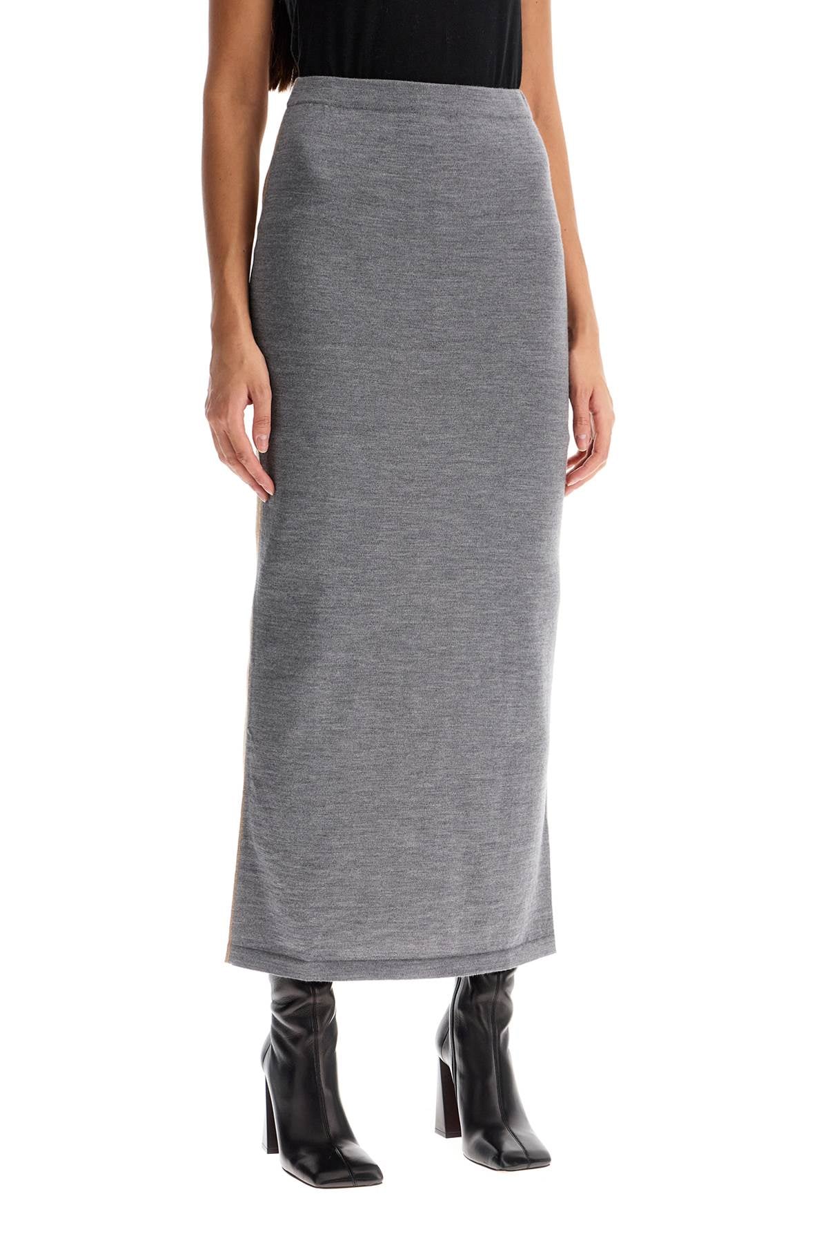 bicolor knit skirt