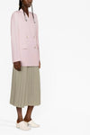 viscose and silk double breast blazer