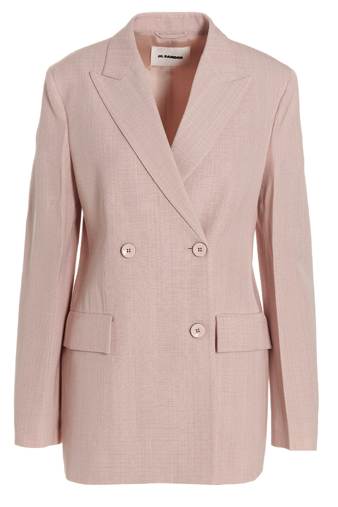 JIL SANDER 36 viscose and silk double breast blazer