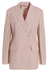 viscose and silk double breast blazer