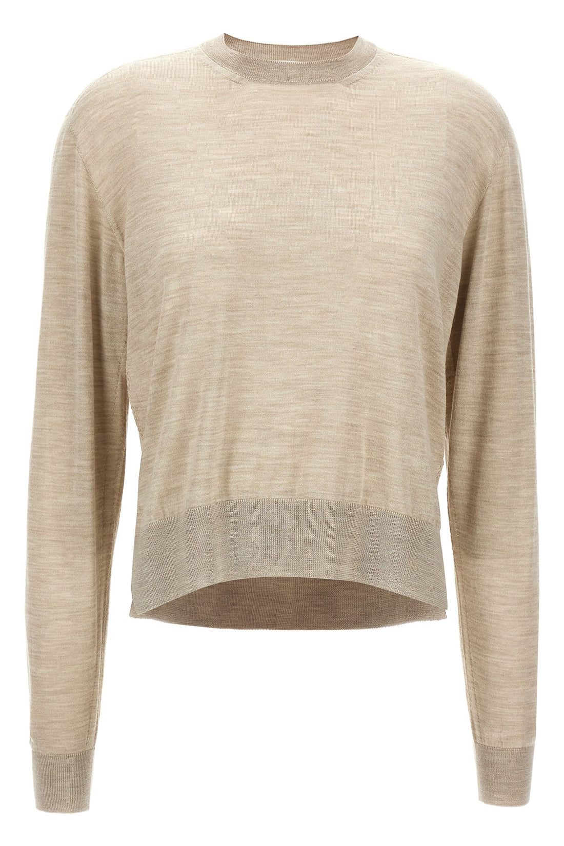 JIL SANDER 32 asymmetrical wool and silk blend sweater