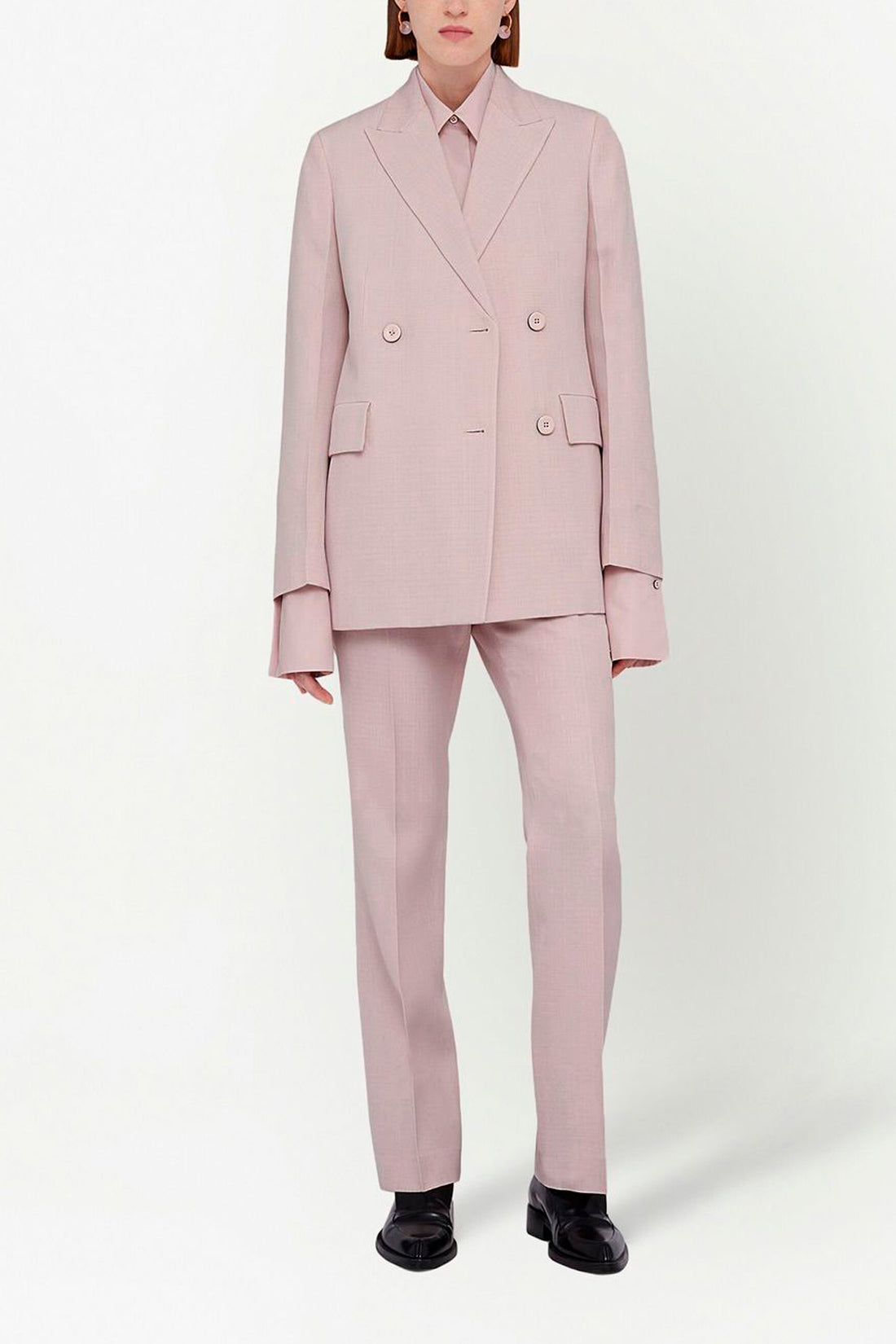 JIL SANDER 34 tailored viscose and silk blend slim pants