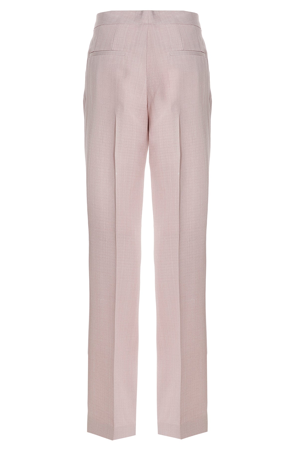 tailored viscose and silk blend slim pants