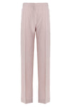 tailored viscose and silk blend slim pants