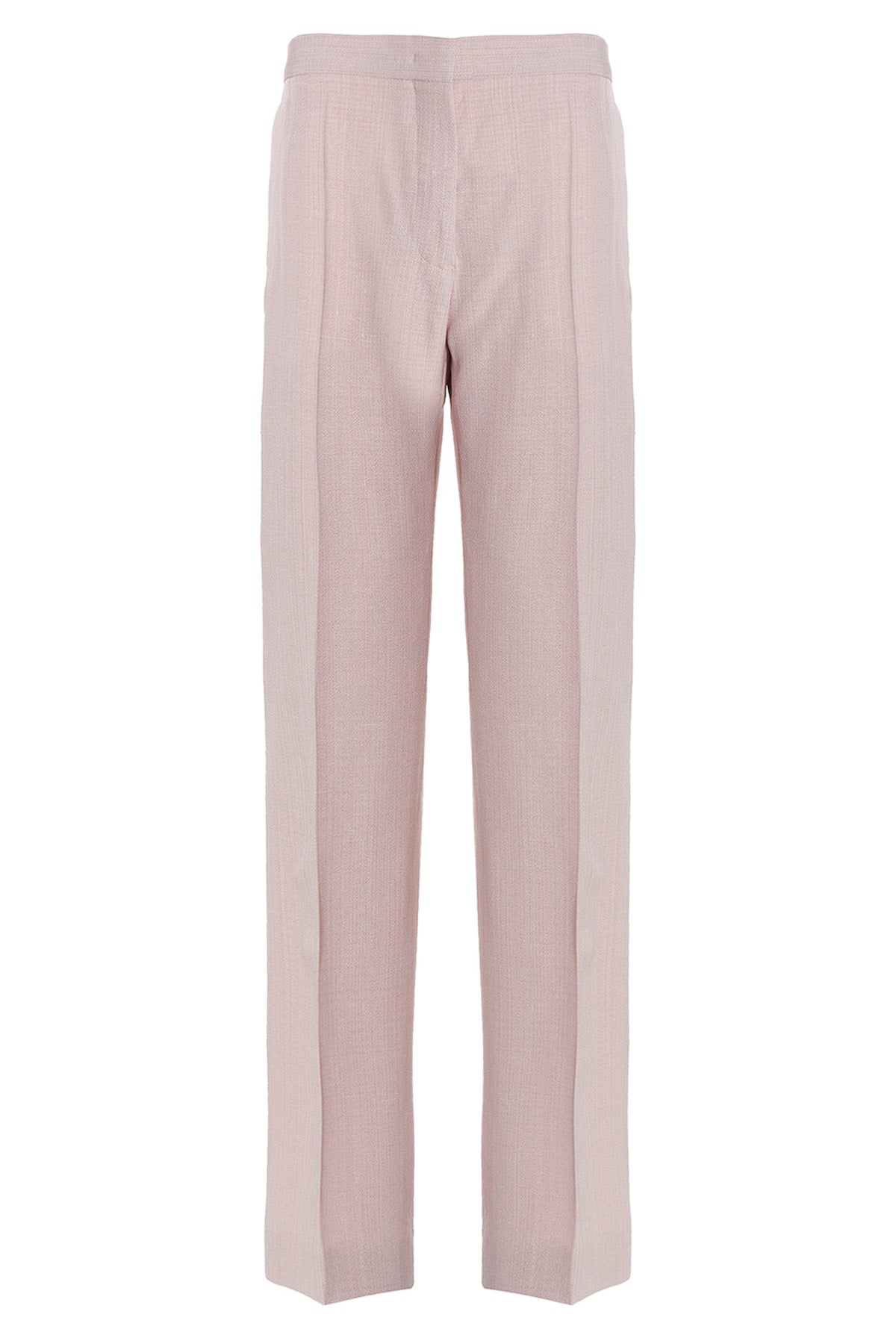 tailored viscose and silk blend slim pants