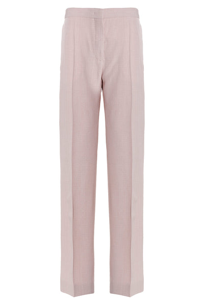 tailored viscose and silk blend slim pants
