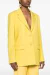 single-breasted blazer in viscose and silk blend