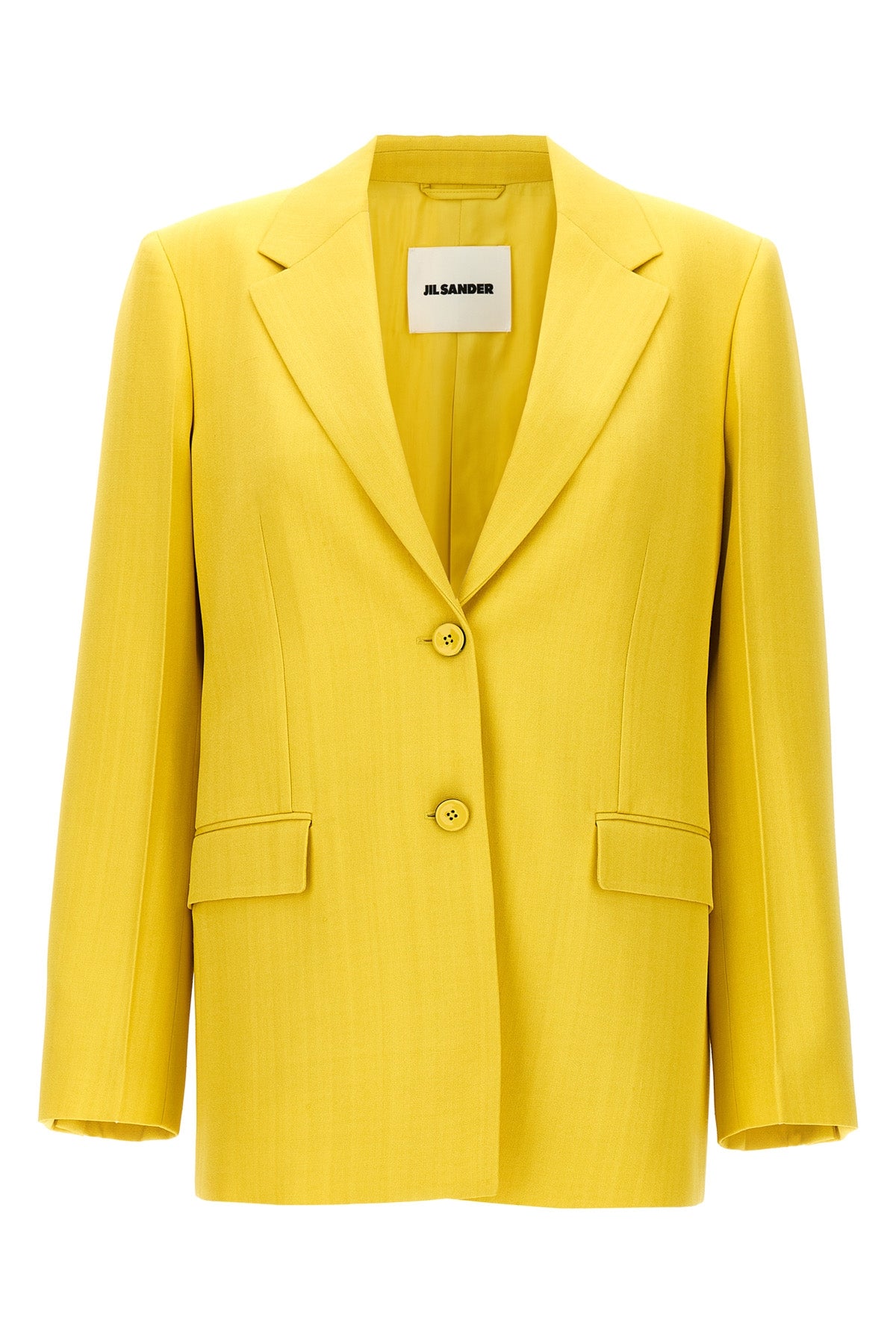 single-breasted blazer in viscose and silk blend