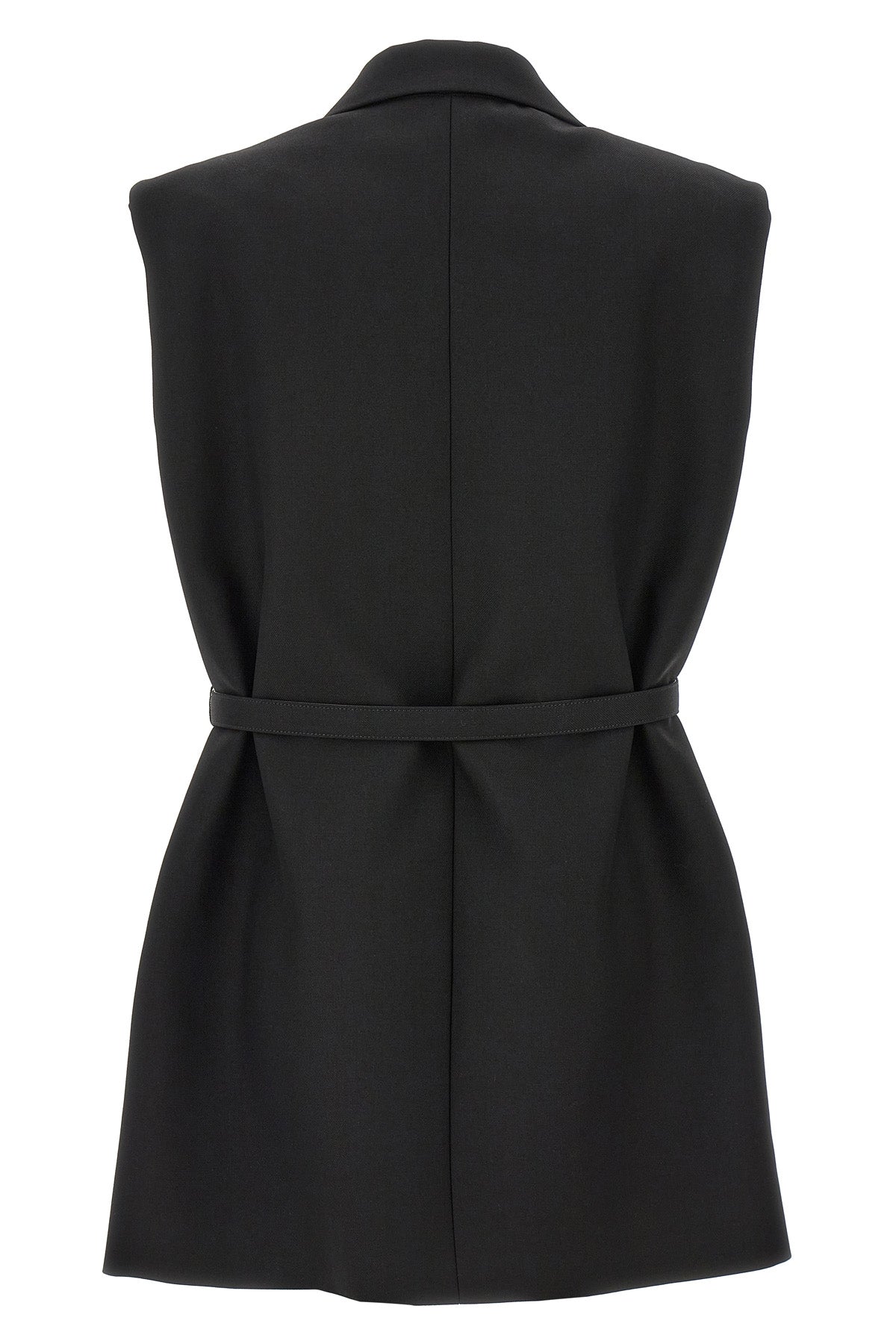 double-breasted wool vest