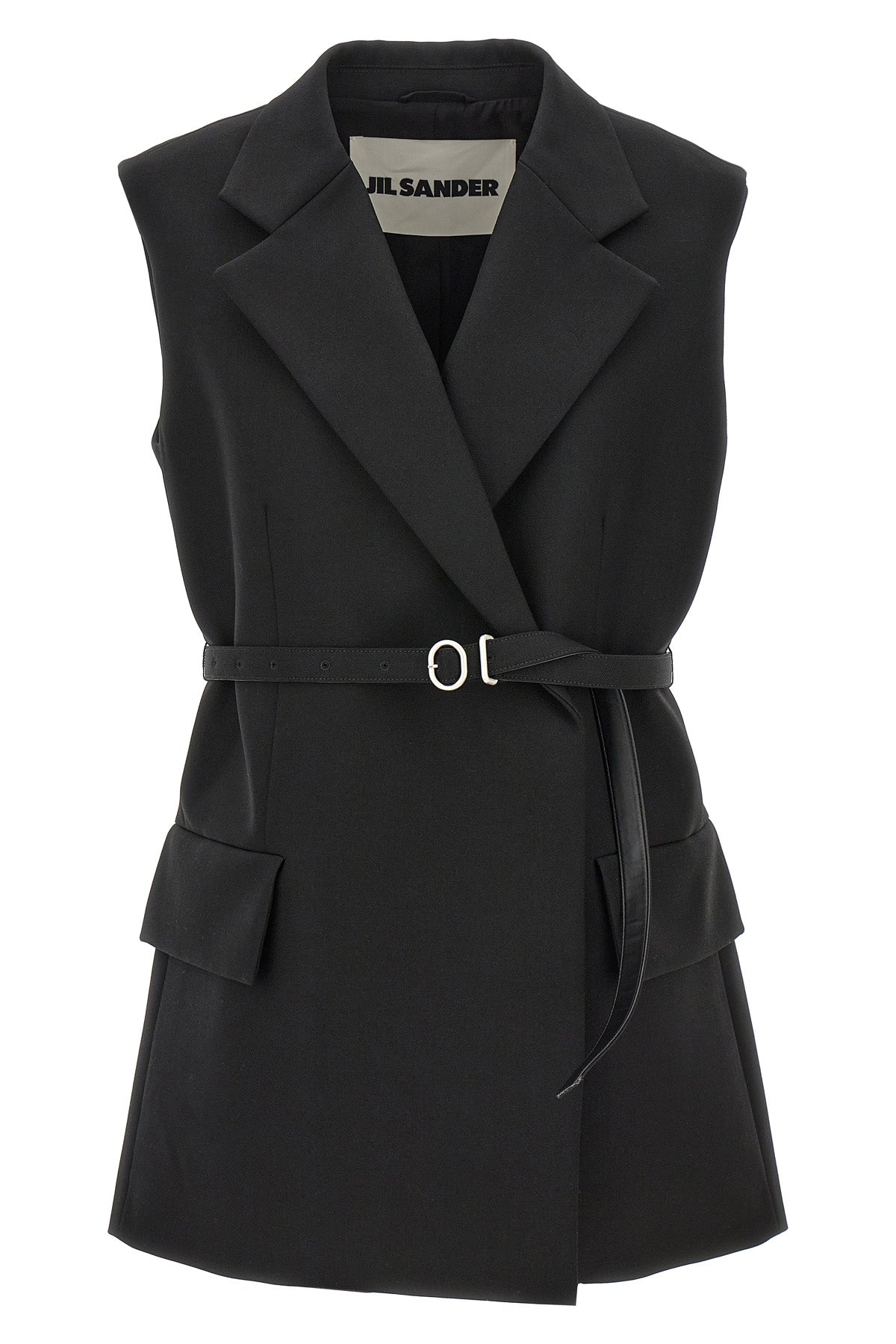 double-breasted wool vest