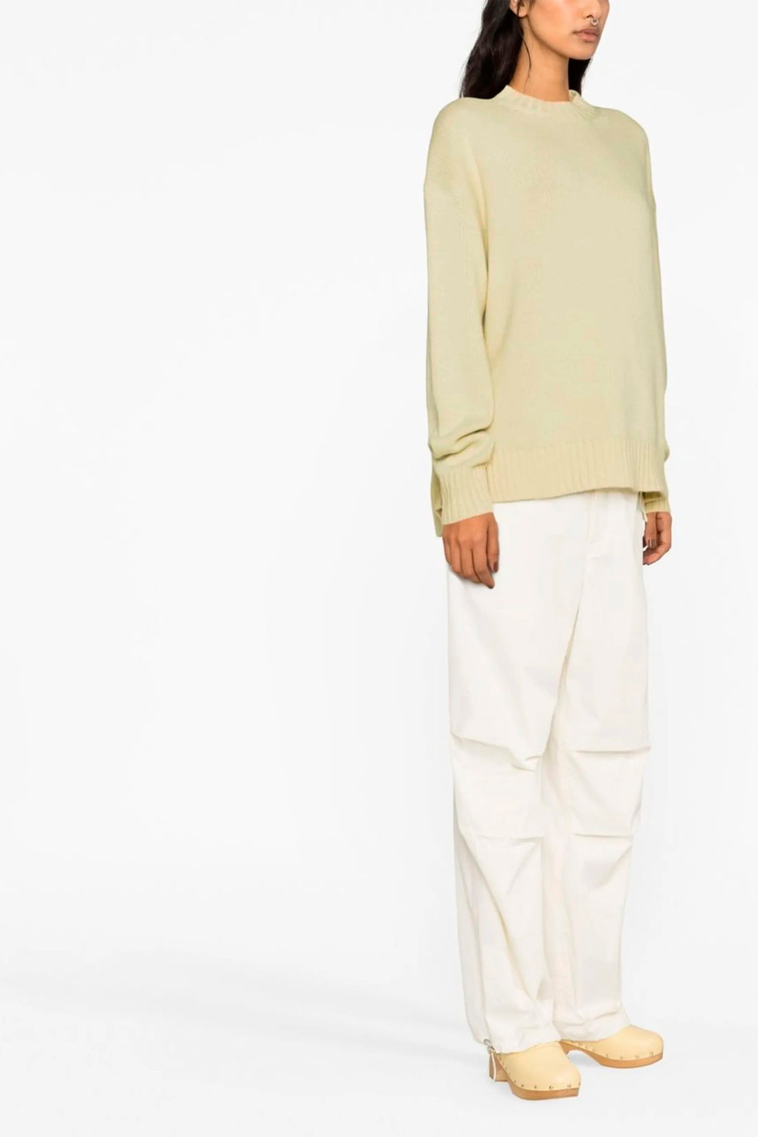 JIL SANDER 34 cashmere blend crew neck sweater