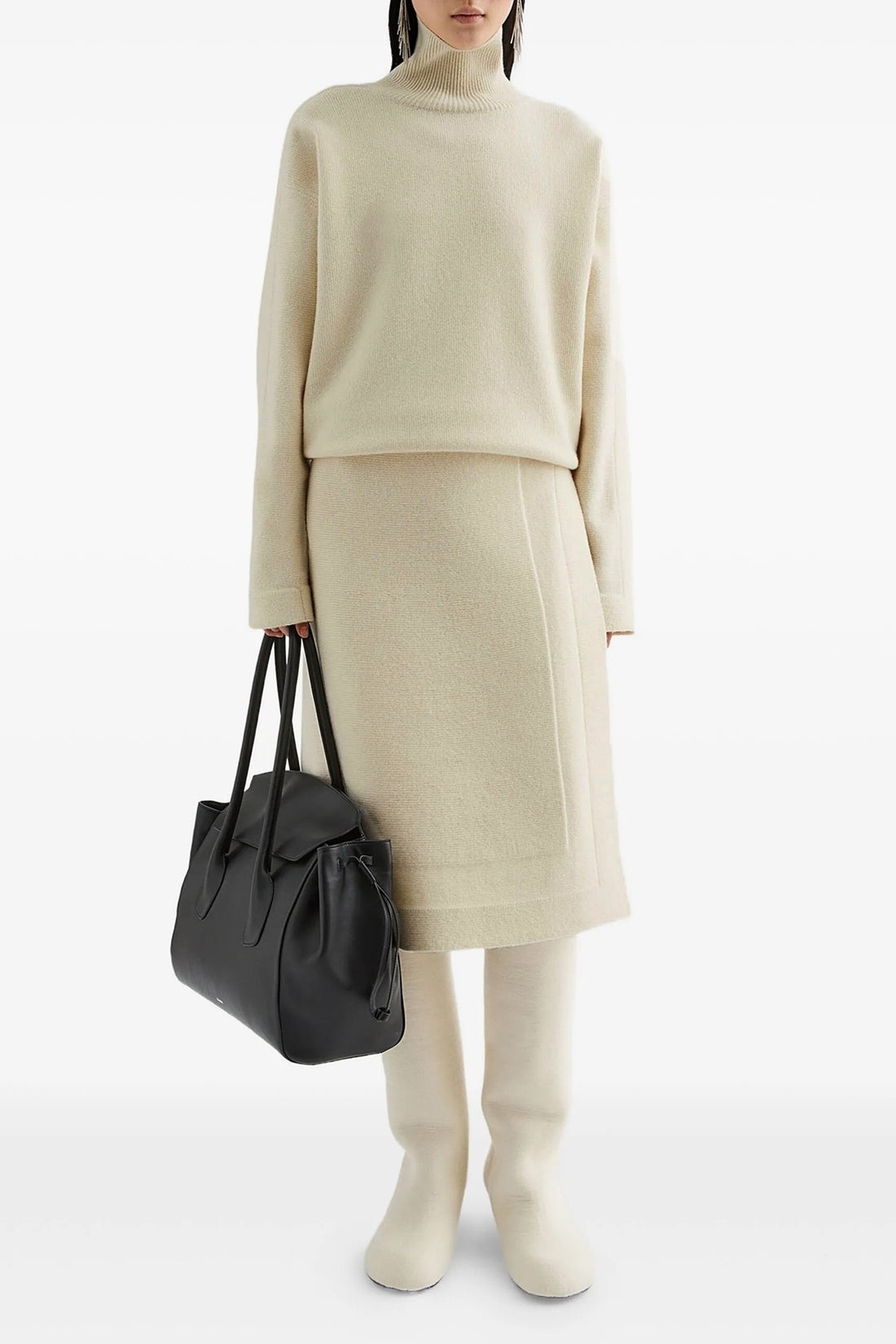 JIL SANDER 36 merino wool and cashmere blend sweater