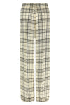 check patterned fluid viscose trousers