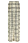check patterned fluid viscose trousers