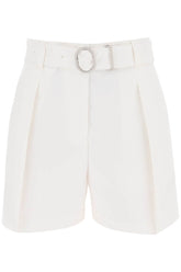 cotton bermuda shorts with removable belt