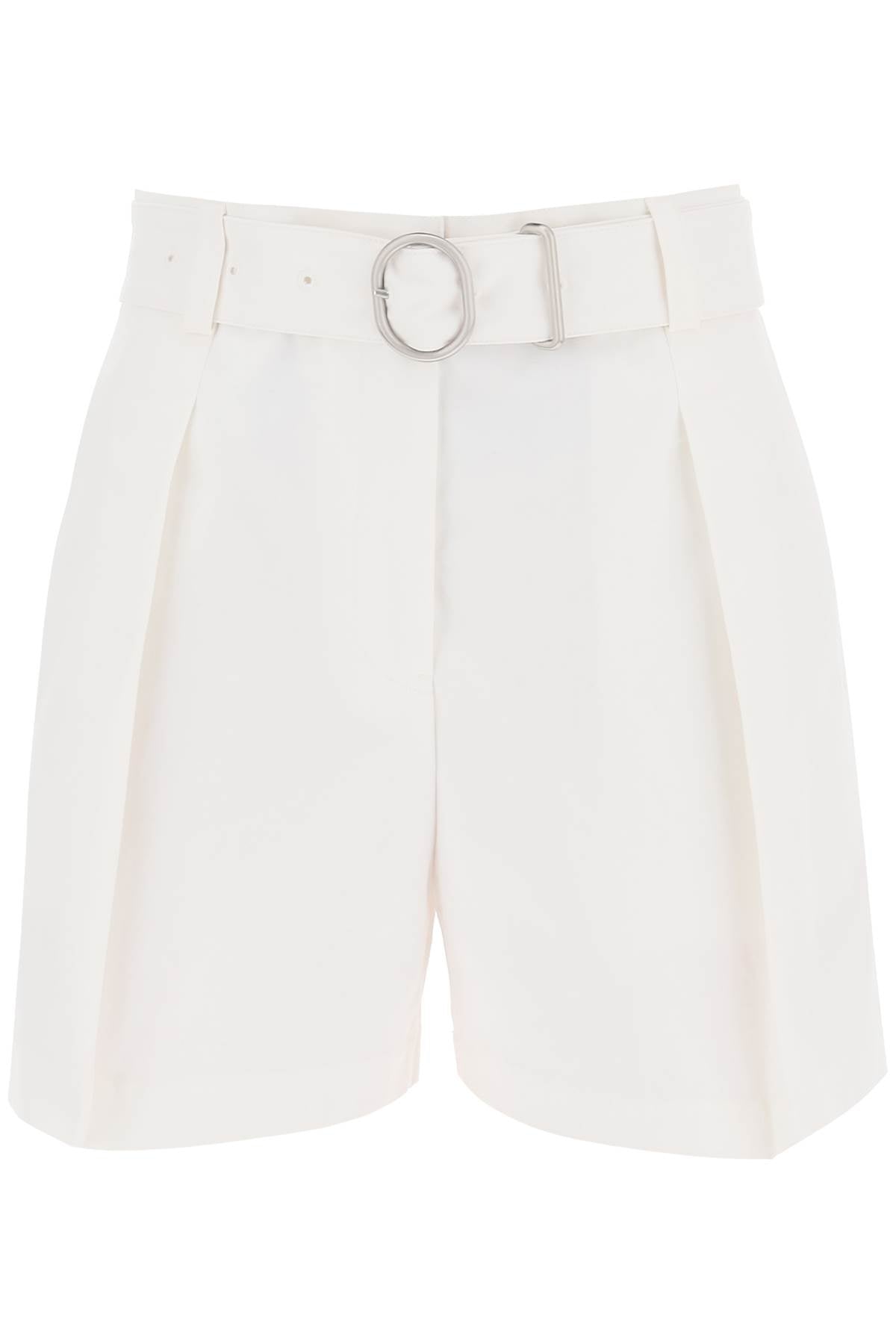 cotton bermuda shorts with removable belt