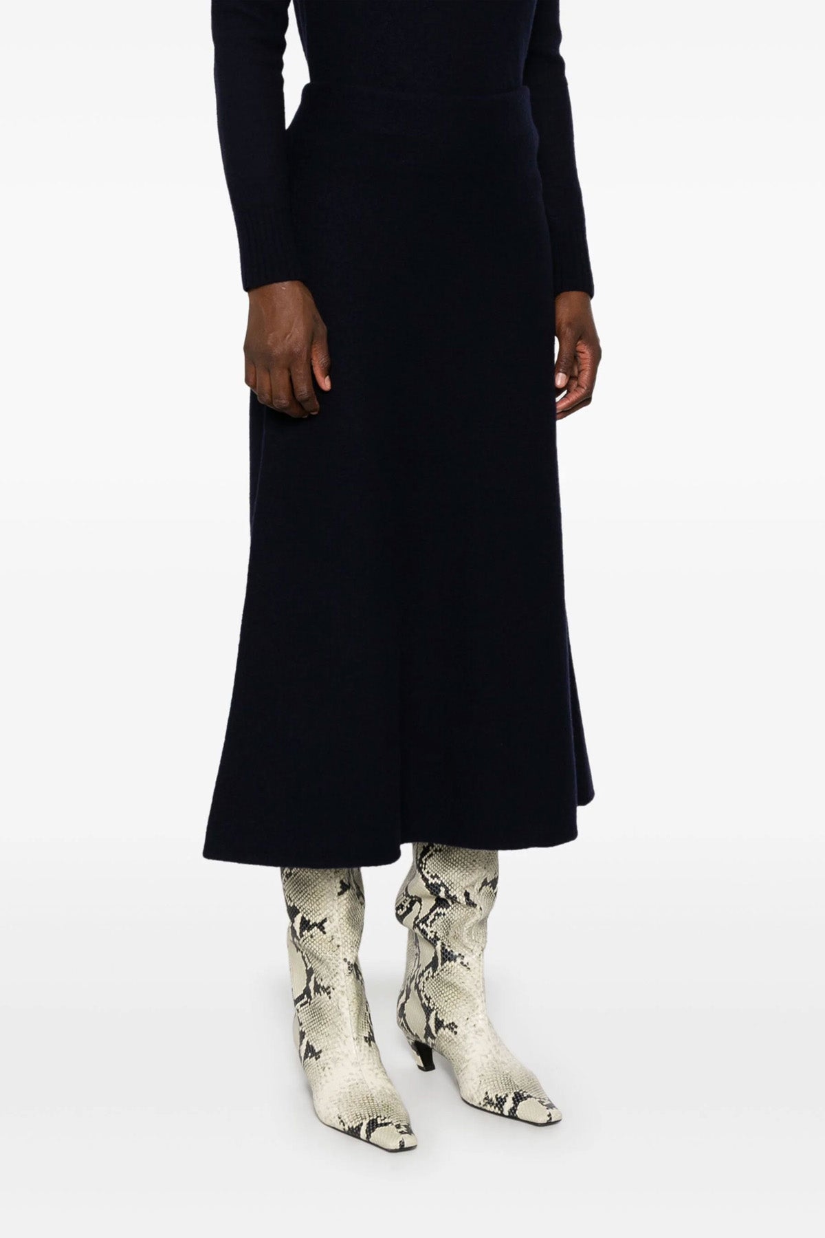 long wool skirt