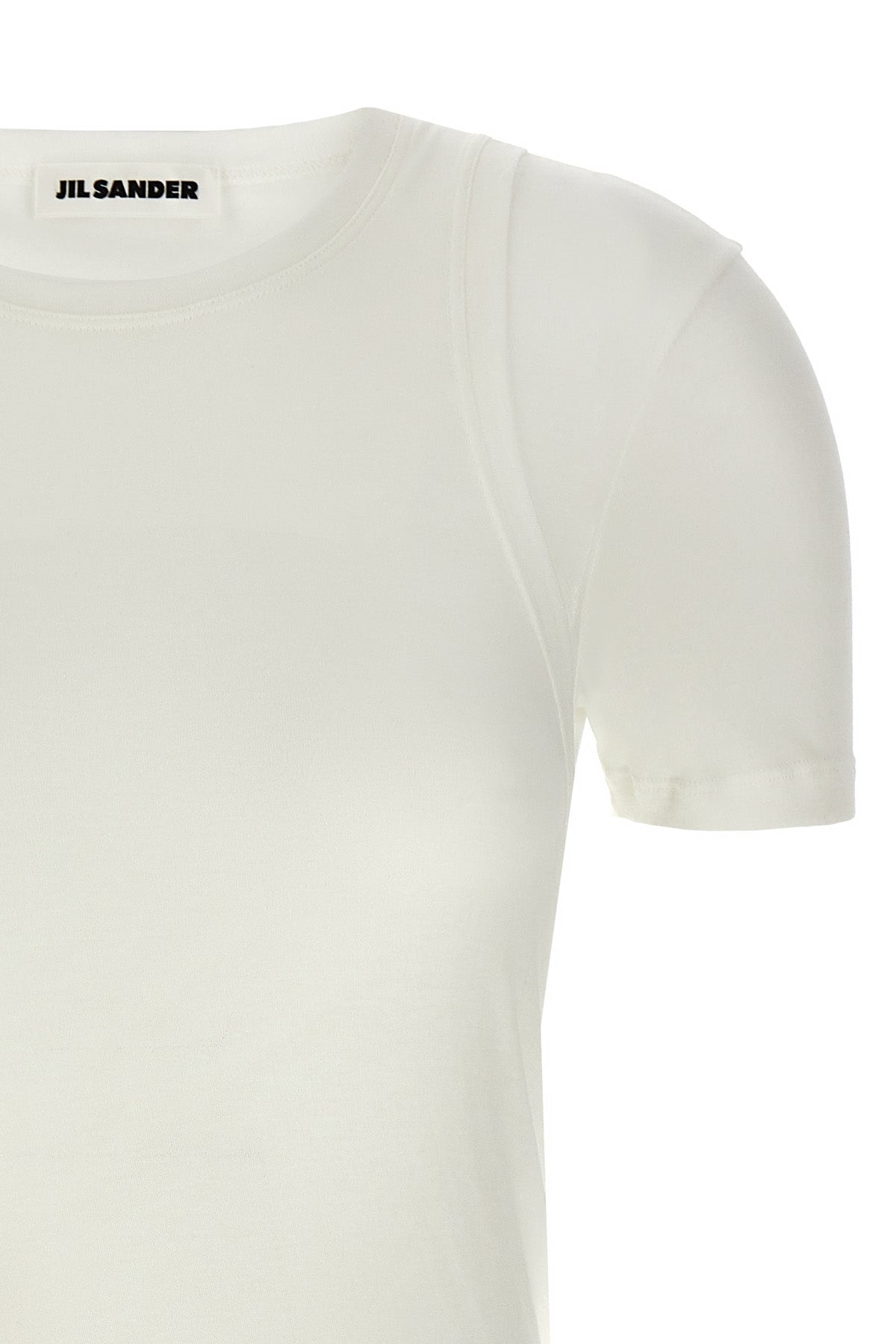 lightweight double-layer cotton jersey crêpe t-shirt