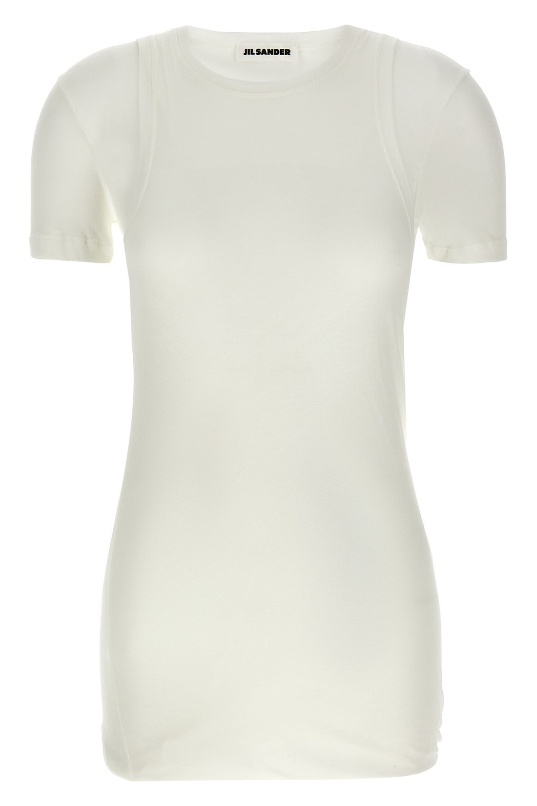 JIL SANDER 36 lightweight double-layer cotton jersey crêpe t-shirt