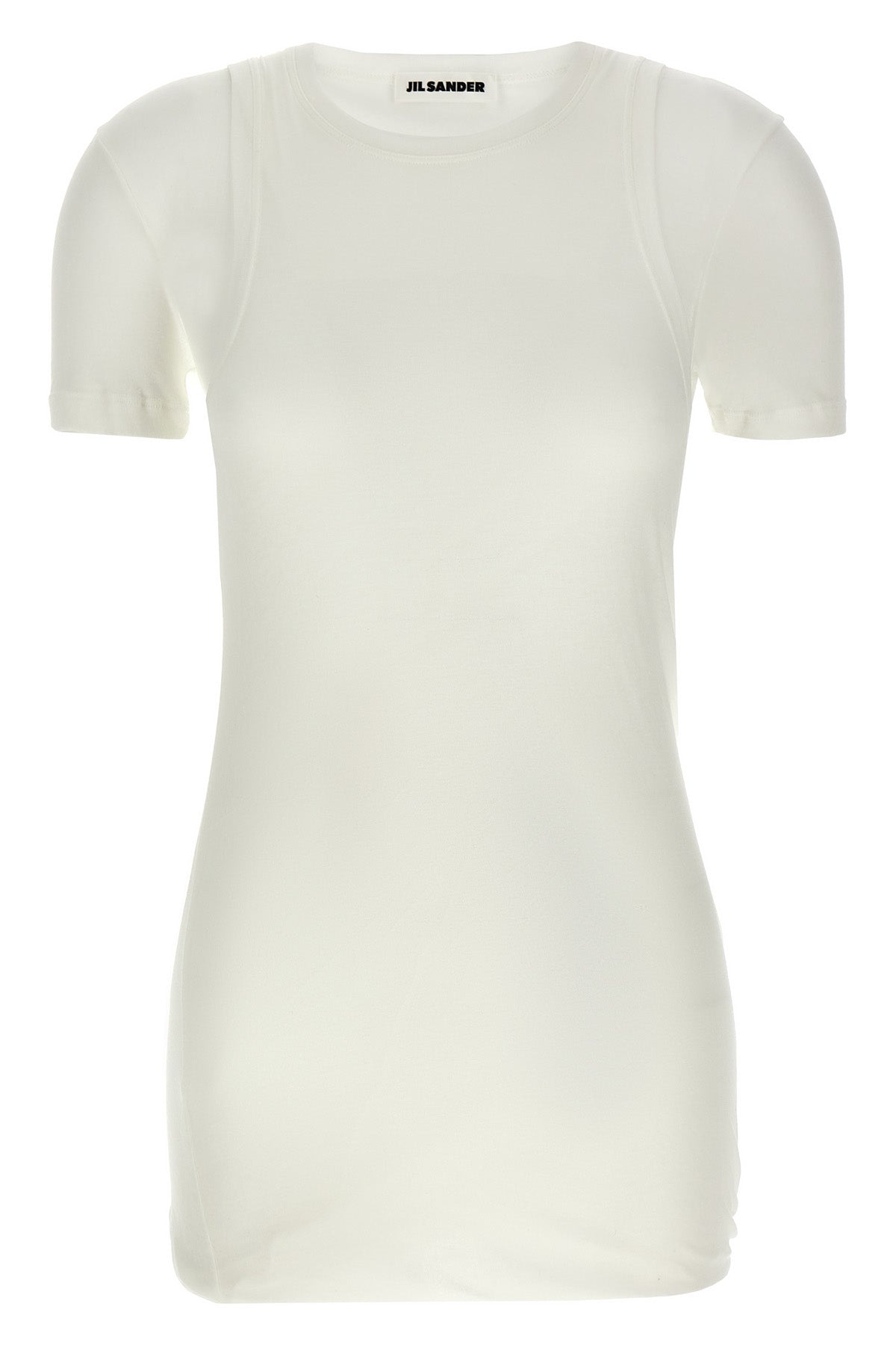 lightweight double-layer cotton jersey crêpe t-shirt