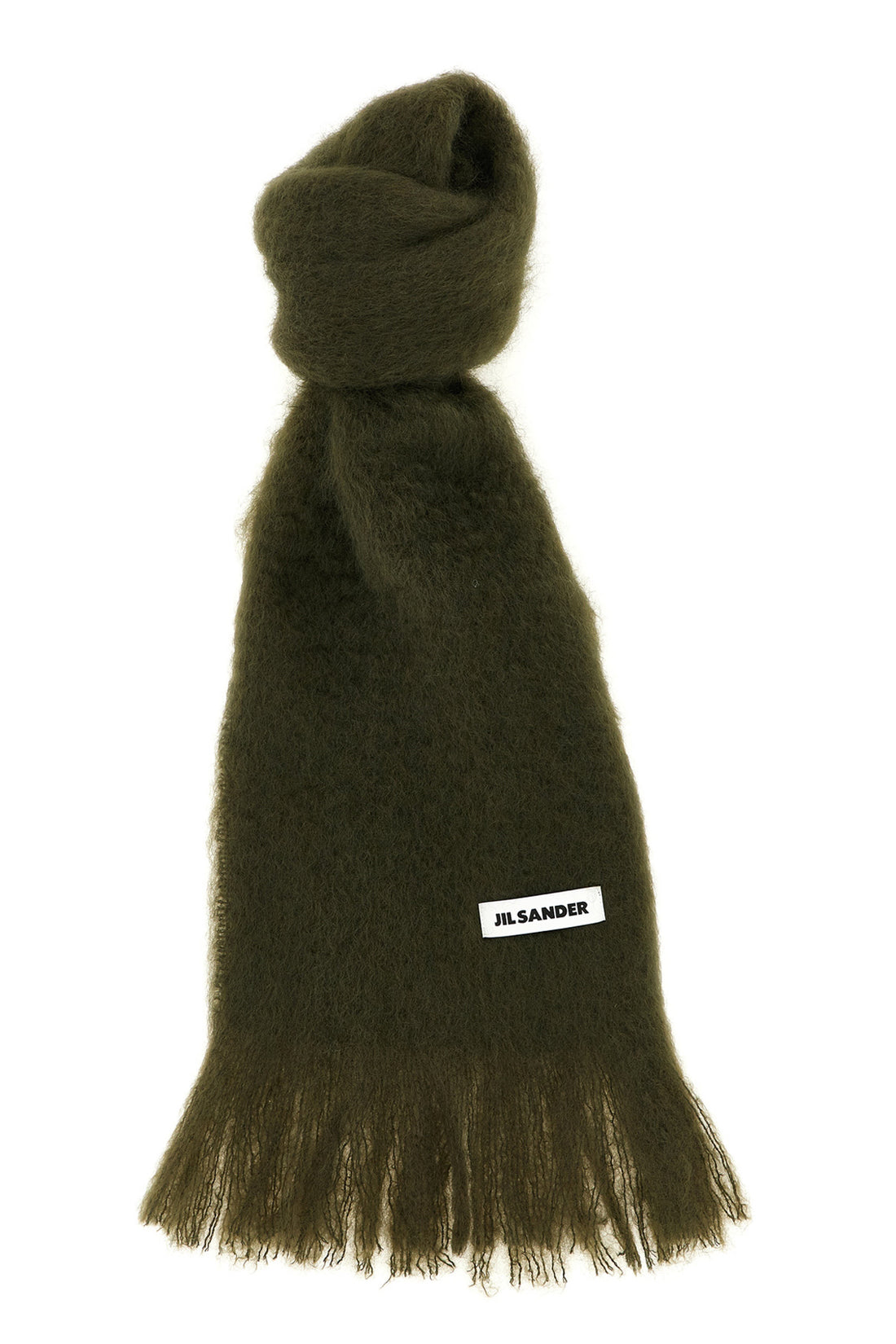 JIL SANDER OS mohair wool blend scarf