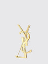 cassandre ysl monogram brooch in golden brass