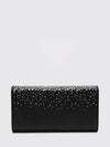 grey satin clutch with jewel buckle and crystals