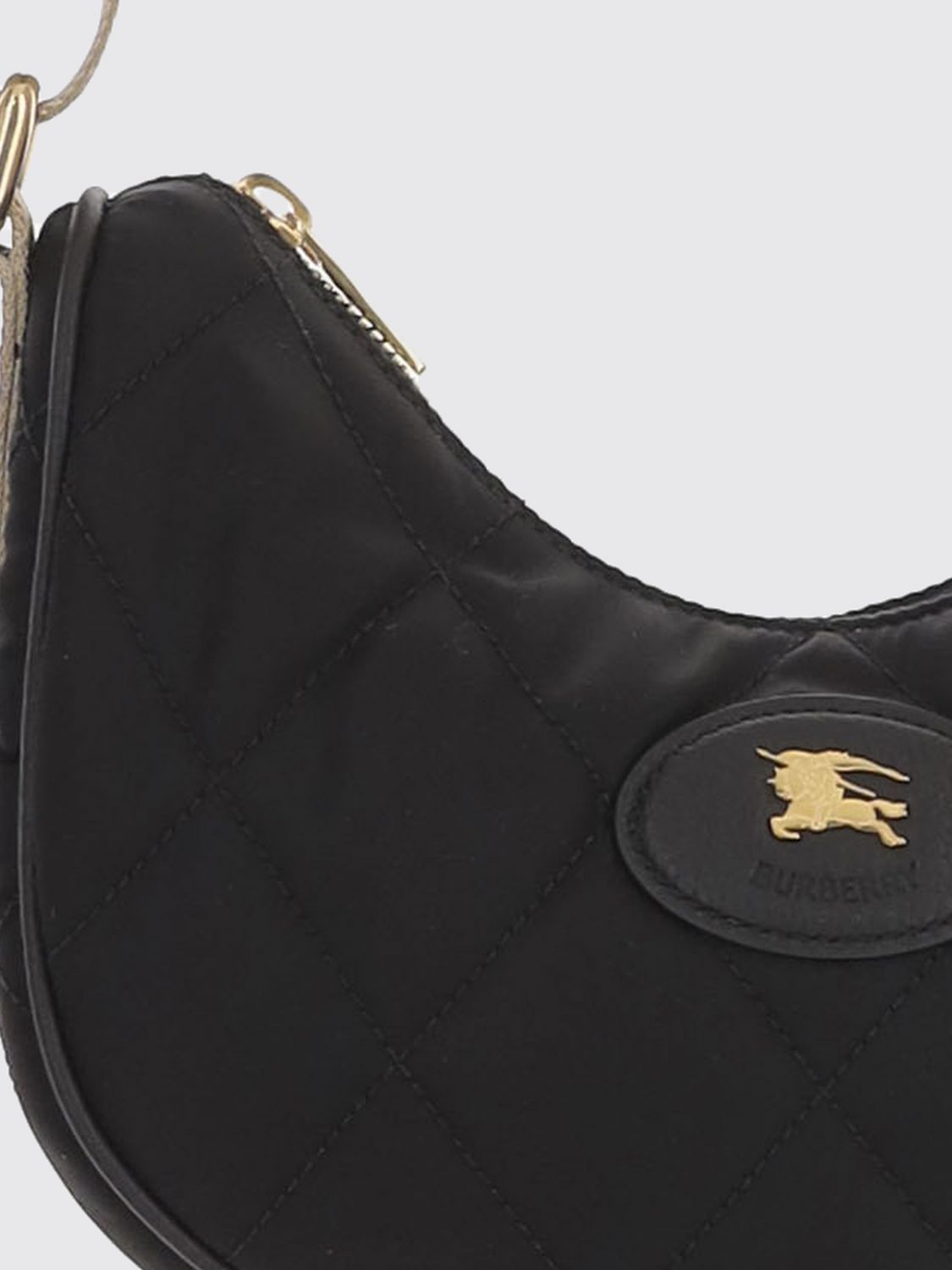 horseshoe quilted twill crossbody bag with ekd logo