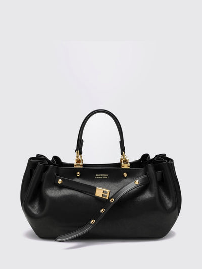carry leather handbag with rigid handle and removable strap