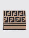 wool and silk blend scarf with jacquard ff monogram