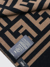 wool and silk blend scarf with jacquard ff monogram