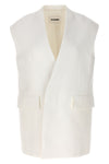 oversized tailored cotton vest