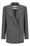 double-breasted wool blazer