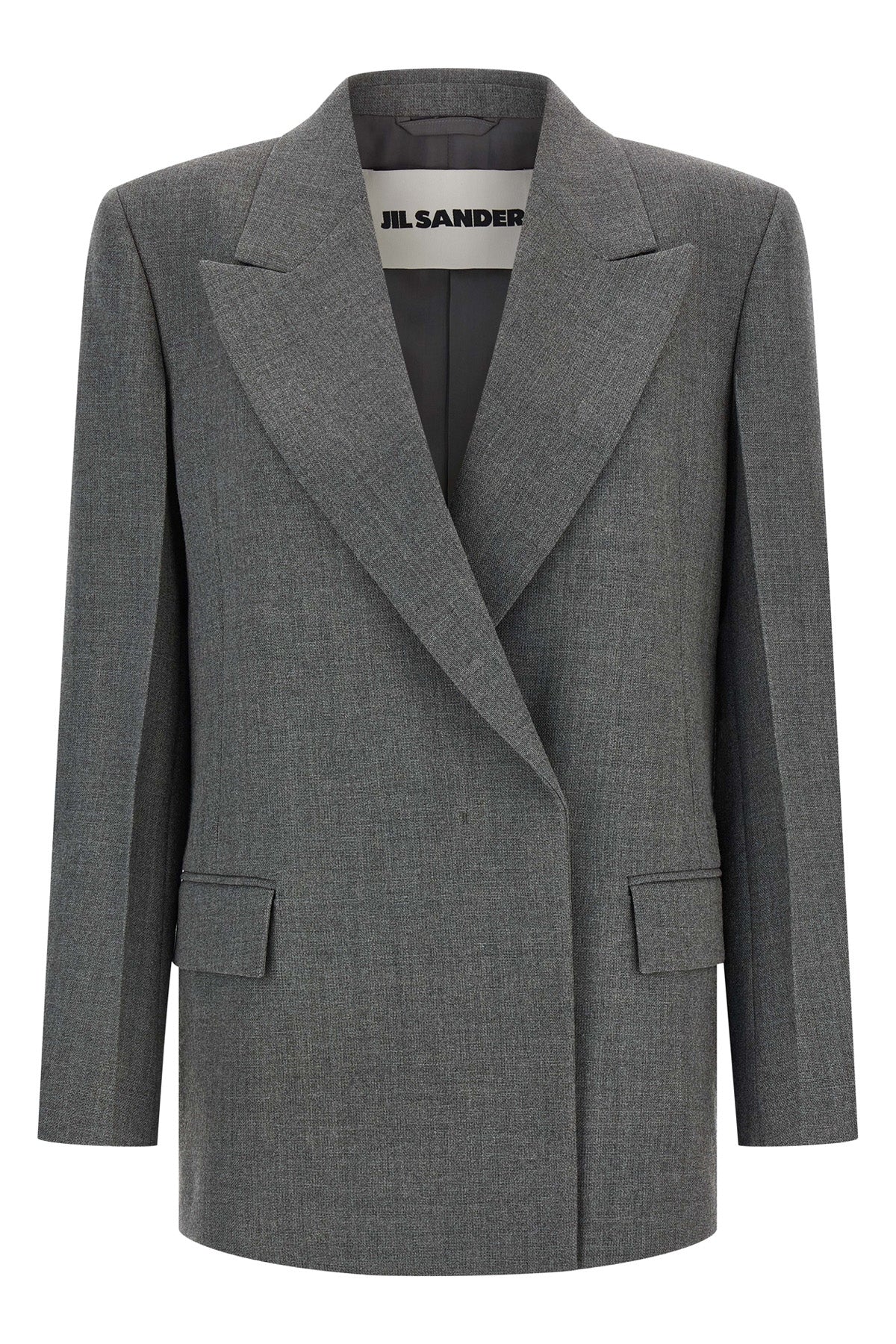double-breasted wool blazer