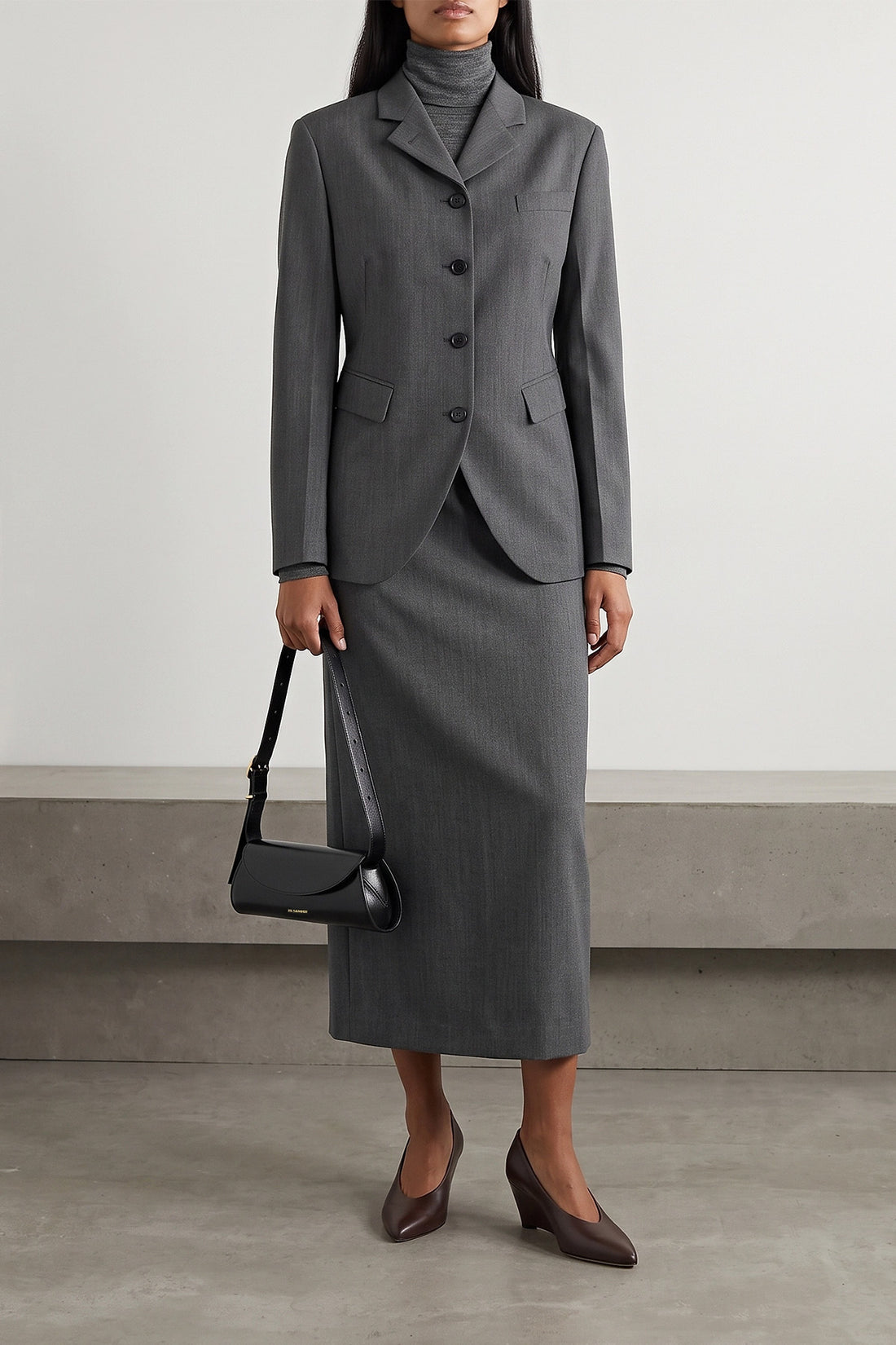 JIL SANDER 40 the jil sander single-breasted blazer redefines the codes of contemporary tailor