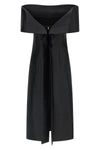 the jil sander midi dress redefines the codes of evening elegance through a scul