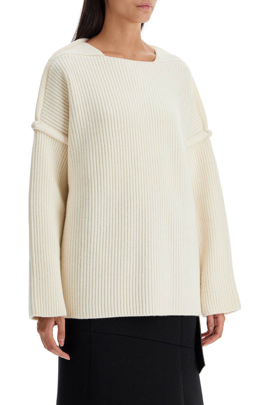 'oversized ribbed knit pul