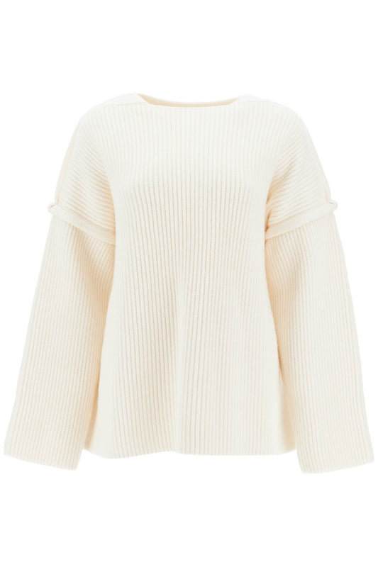 'oversized ribbed knit pul